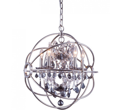 Geneva 5 Light 20 inch Polished Nickel Pendant Ceiling Light in Silver Shade, Urban Classic