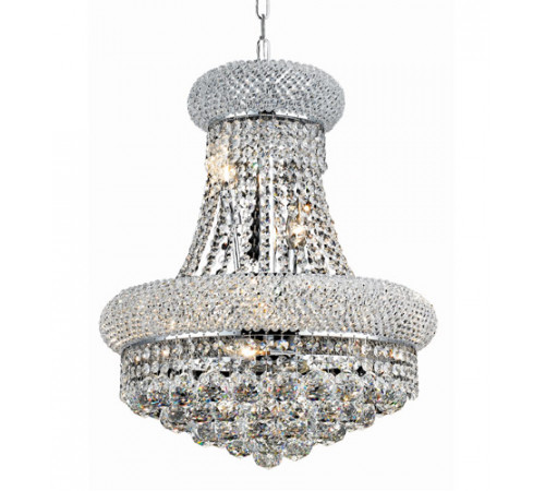 Primo 8 Light 16 inch Chrome Dining Chandelier Ceiling Light in Royal Cut