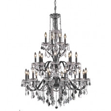 St. Francis 24 Light 36 inch Dark Bronze Foyer Ceiling Light in Spectra Swarovski