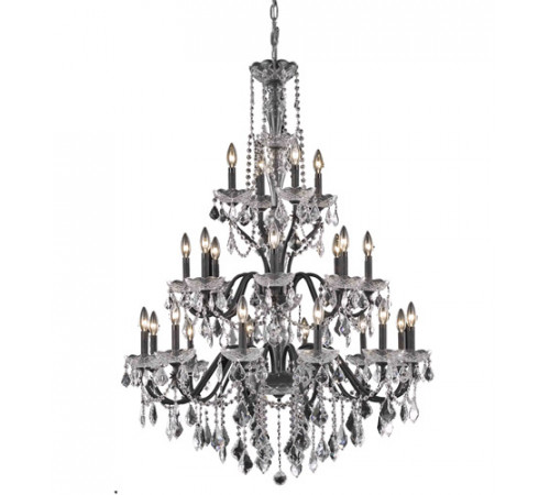 St. Francis 24 Light 36 inch Dark Bronze Foyer Ceiling Light in Spectra Swarovski
