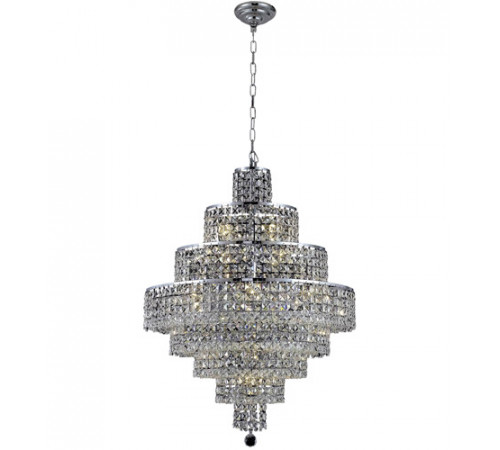 Maxime 18 Light 26 inch Chrome Dining Chandelier Ceiling Light in Clear, Royal Cut Maxime 18 Light 26 inch Chrome Dining Chandelier Ceiling Light in Clear, Royal Cut