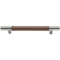 Zanzibar Brown Leather Pull 6 5/16 Inch (c-c)