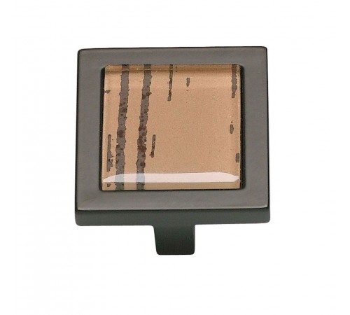 Spa Brown Tiger Square Knob 1 3/8 Inch Spa Brown Tiger Square Knob 1 3/8 Inch