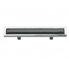 Spa Black Pull 3 Inch (c-c) Polished Chrome