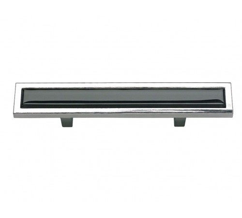 Spa Black Pull 3 Inch (c-c) Polished Chrome