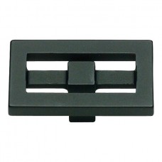 Nobu Rectangle Knob 1 3/4 Inch Matte Black