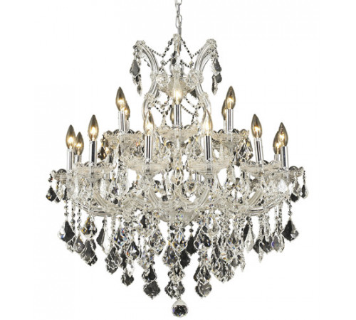 Maria Theresa 19 Light 30 inch Chrome Dining Chandelier Ceiling Light in Clear, Royal Cut