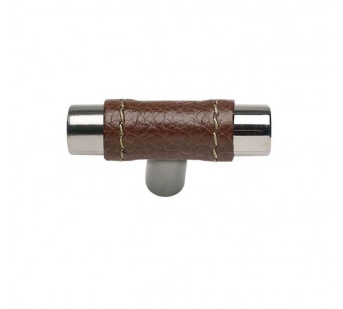 Zanzibar Brown Leather Knob 1 7/8 Inch Zanzibar Brown Leather Knob 1 7/8 Inch