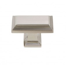 Sutton Place Rectangle Knob 1 7/16 Inch Brushed Nickel