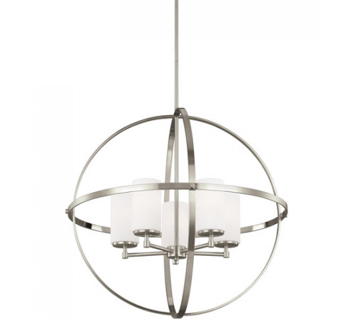 Alturas 5 Light 27 inch Brushed Nickel Chandelier Ceiling Light