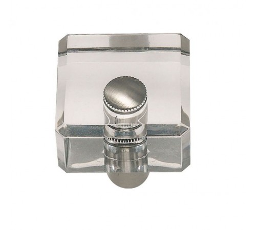 Optimism Square Knob 1 1/4 Inch Brushed Nickel