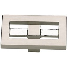 Nobu Square Knob 1 3/8 Inch Brushed Nickel