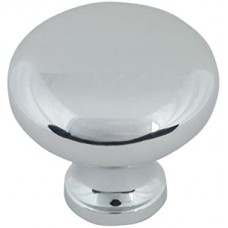 Round Knob 1 1/4 Inch Polished Chrome