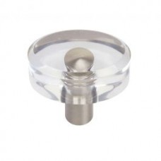 Optimism Oval Knob 1 1/2 Inch Brushed Nickel