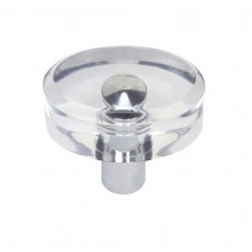 Optimism Oval Knob 1 1/2 Inch Polished Chrome