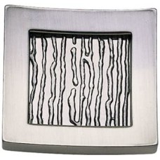 Primitive 1-1/2 Inch Square Knob  Brushed Nickel