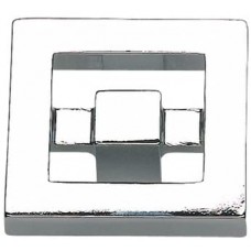 Nobu Square Knob 1 3/8 Inch Polished Chrome