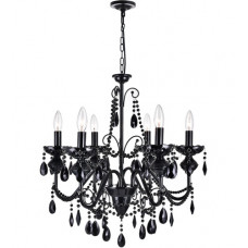 Keen 6 Light 22 inch Black Up Chandelier Ceiling Light