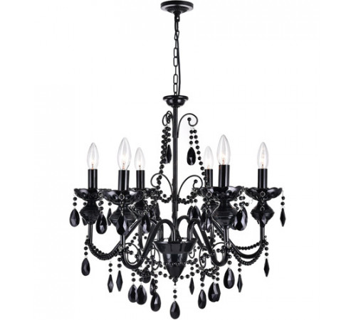 Keen 6 Light 22 inch Black Up Chandelier Ceiling Light