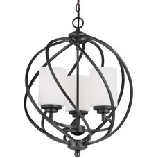 Goliad 3 Light 18 inch Blacksmith Hall Foyer Ceiling Light