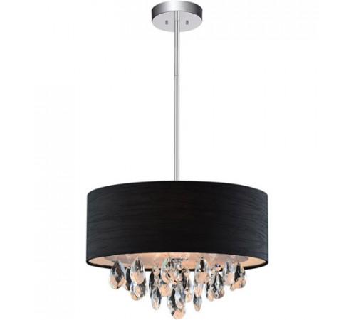 Dash 4 Light 18 inch Chrome Drum Shade Chandelier Ceiling Light