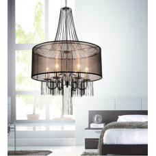 Amelia 6 Light 20 inch Chrome Drum Shade Chandelier Ceiling Light