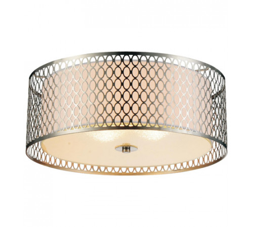 Mikayla 3 Light 17 inch Satin Nickel Drum Shade Flush Mount Ceiling Light Mikayla 3 Light 17 inch Satin Nickel Drum Shade Flush Mount Ceiling Light