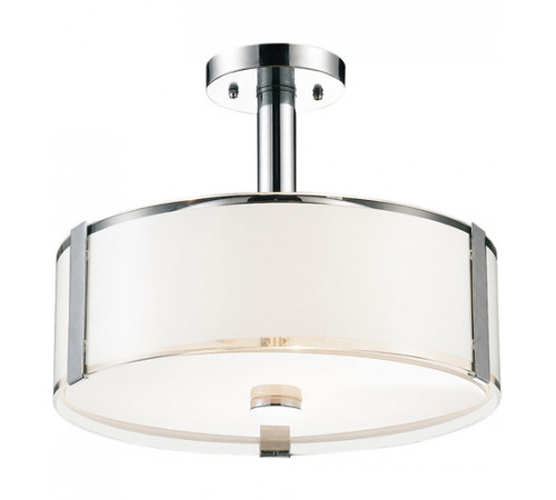 Lucie 5 Light 21 inch Chrome Drum Shade Chandelier Ceiling Light