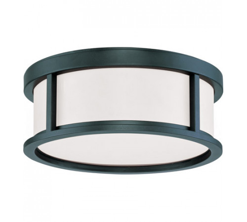 Odeon 2 Light 13 inch Aged Bronze Flush Mount Ceiling Light