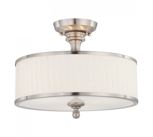 Candice 3 Light 15 inch Brushed Nickel Semi Flush Mount Ceiling Light