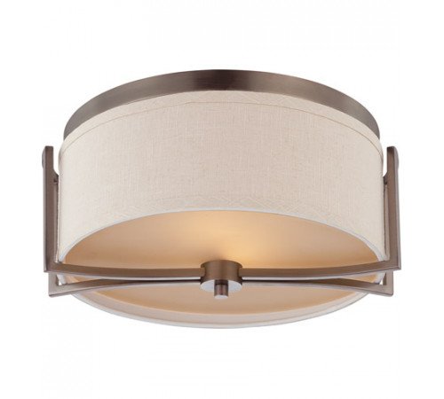 Gemini 2 Light 15 inch Hazel Bronze Flush Mount Ceiling Light