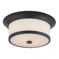 Mobili 2 Light 13 inch Aged Bronze Flush Mount Ceiling Light