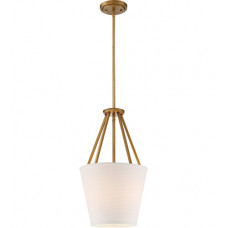 Seneca 3 Light 12 inch Natural Brass Pendant Ceiling Light