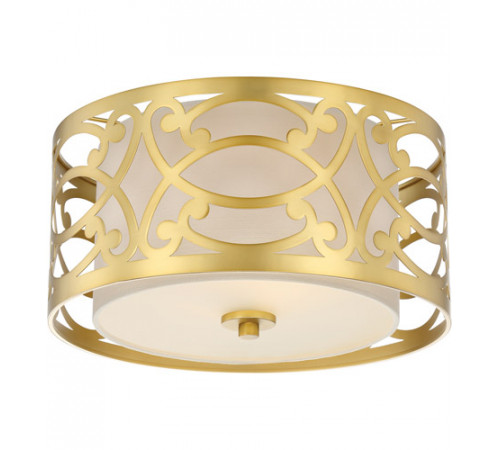 Filigree 2 Light 15 inch Natural Brass Flush Mount Ceiling Light Filigree 2 Light 15 inch Natural Brass Flush Mount Ceiling Light