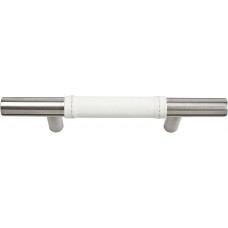 Zanzibar White Leather Pull 3 Inch (c-c)