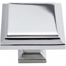 Sutton Place Square Knob 1 1/4 Inch Polished Chrome