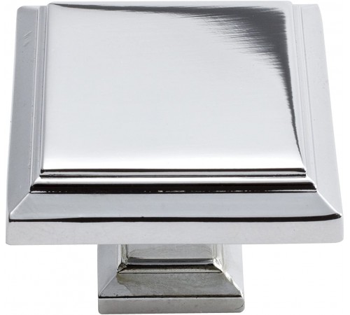 Sutton Place Square Knob 1 1/4 Inch Polished Chrome