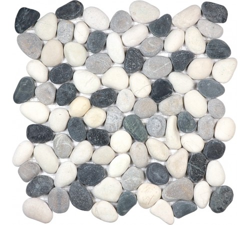 Zen Pebble Mosaics  Natural Pebbles Tranquil Cool Blend

