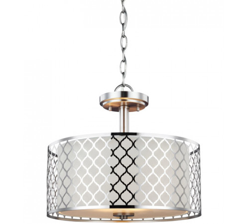 Jourdanton 2 Light 15 inch Brushed Nickel Semi-Flush Convertible Pendant Ceiling Light