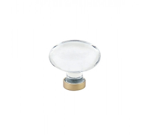 Crystal Hampton Knob Polished Brass 1 1/4