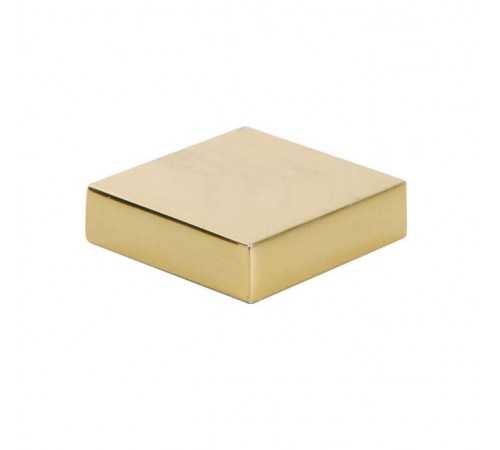 Thin Square Knob 1 1/4 Inch French Gold