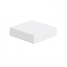 Thin Square Knob 1 1/4 Inch High White Gloss