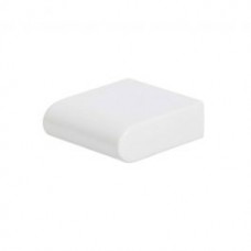 Round Rail Knob 1 1/8 Inch High White Gloss
