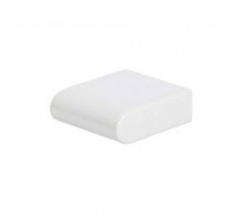 Round Rail Knob 1 1/8 Inch High White Gloss