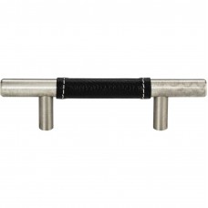 Zanzibar Black Leather Pull 3 Inch (c-c)