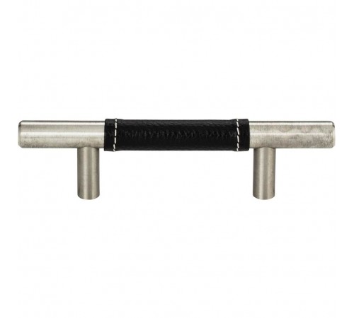 Zanzibar Black Leather Pull 3 Inch (c-c)