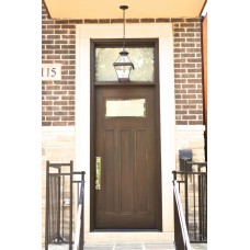 Solid door with glass insert on top 