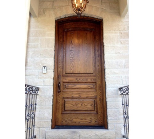 3 panel solid door textured