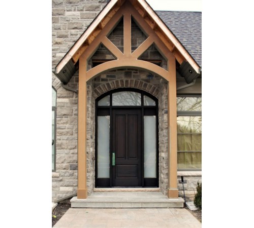3 panel door with transom and 2 sidelights