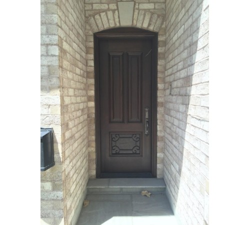 3 panel solid door with design